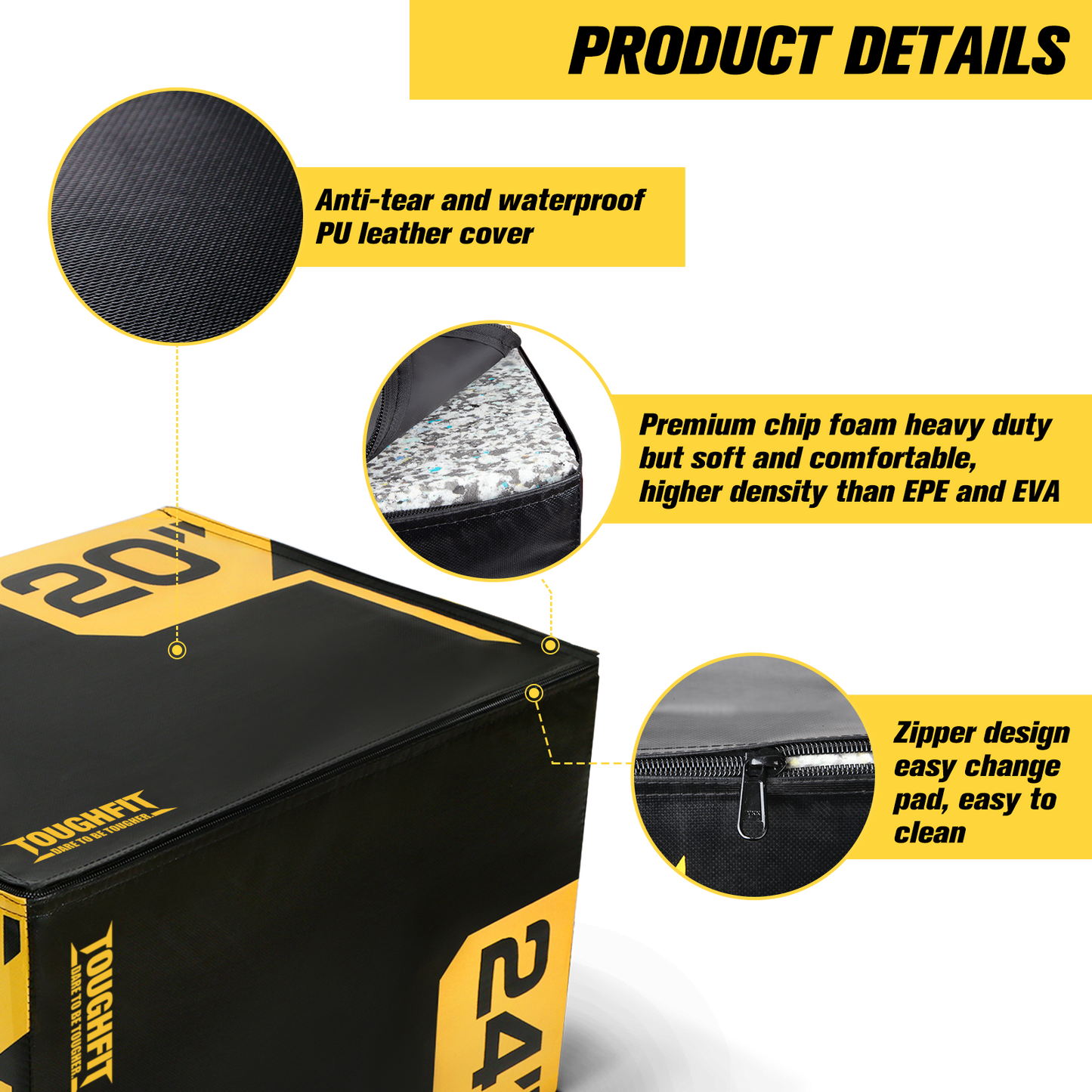 ToughFit 3 in 1 Soft Foam Plyo Jump Box