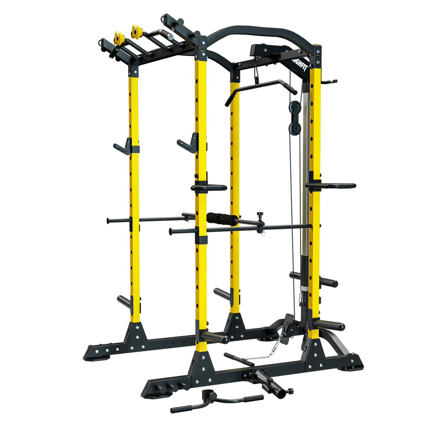 ToughFit PR-410 Max Power Rack with Lat Pulldown Pulley System