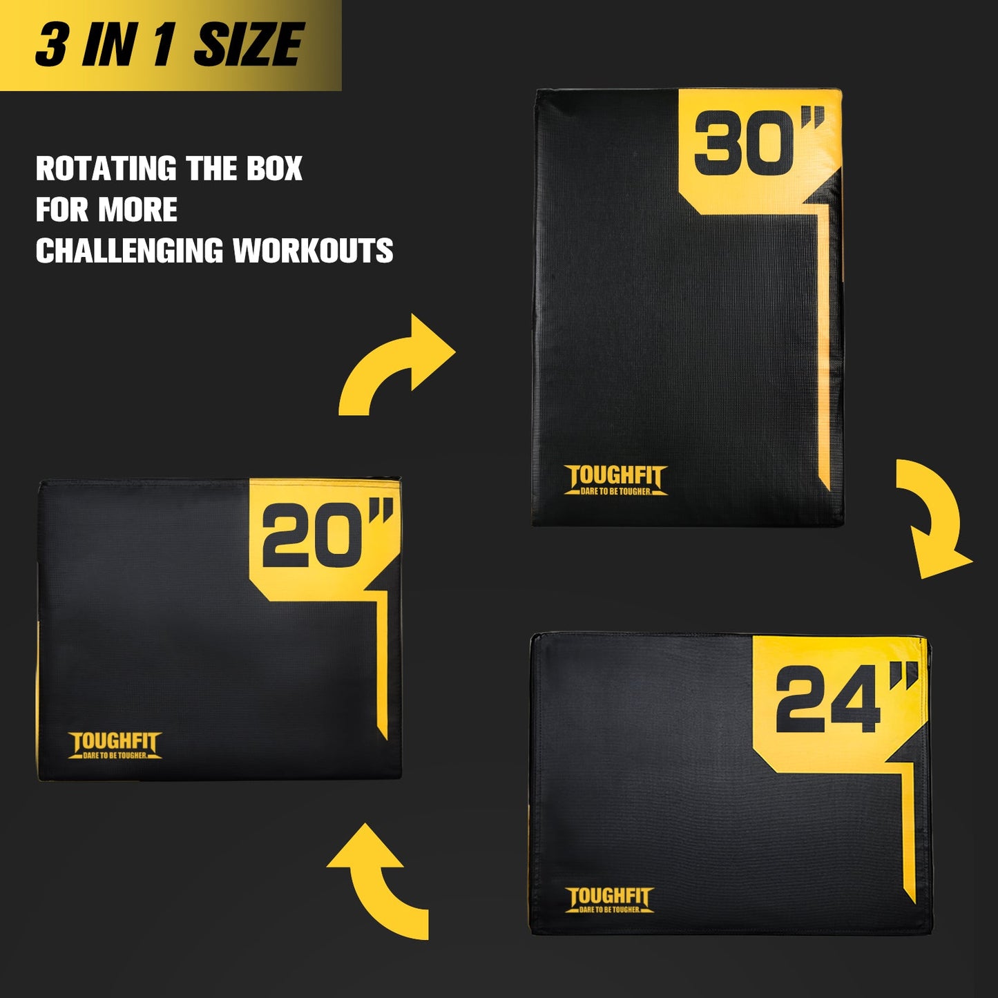 ToughFit 3 in 1 Soft Foam Plyo Jump Box