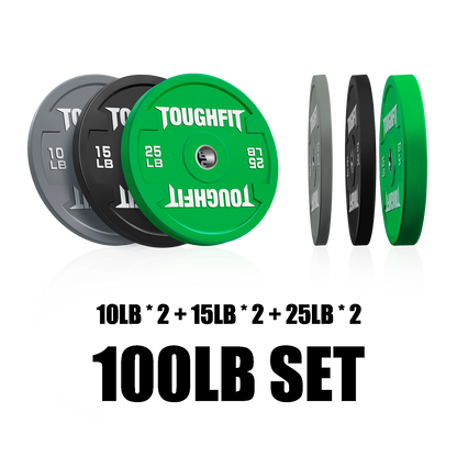 ToughFit Color Olympic Weight Plates Bumper Plates Set