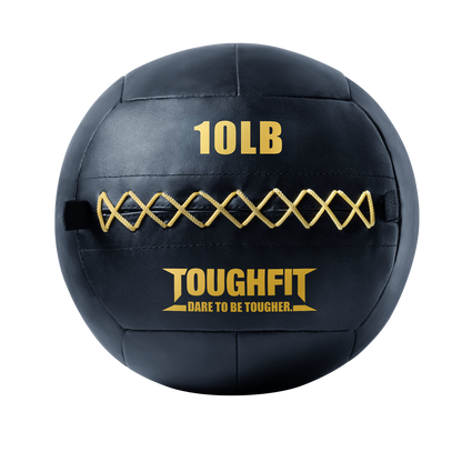 ToughFit Soft Leather Medicine Wall Ball with Non-Slip Grip