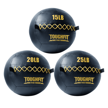 ToughFit Soft Leather Medicine Wall Ball
