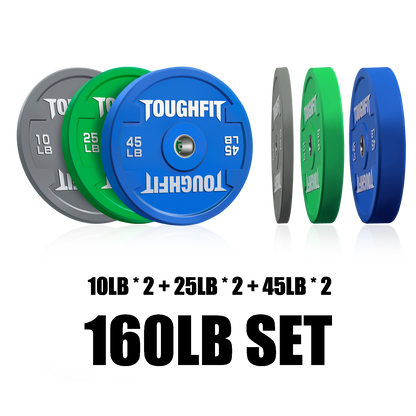ToughFit Color Olympic Weight Plates Bumper Plates Set