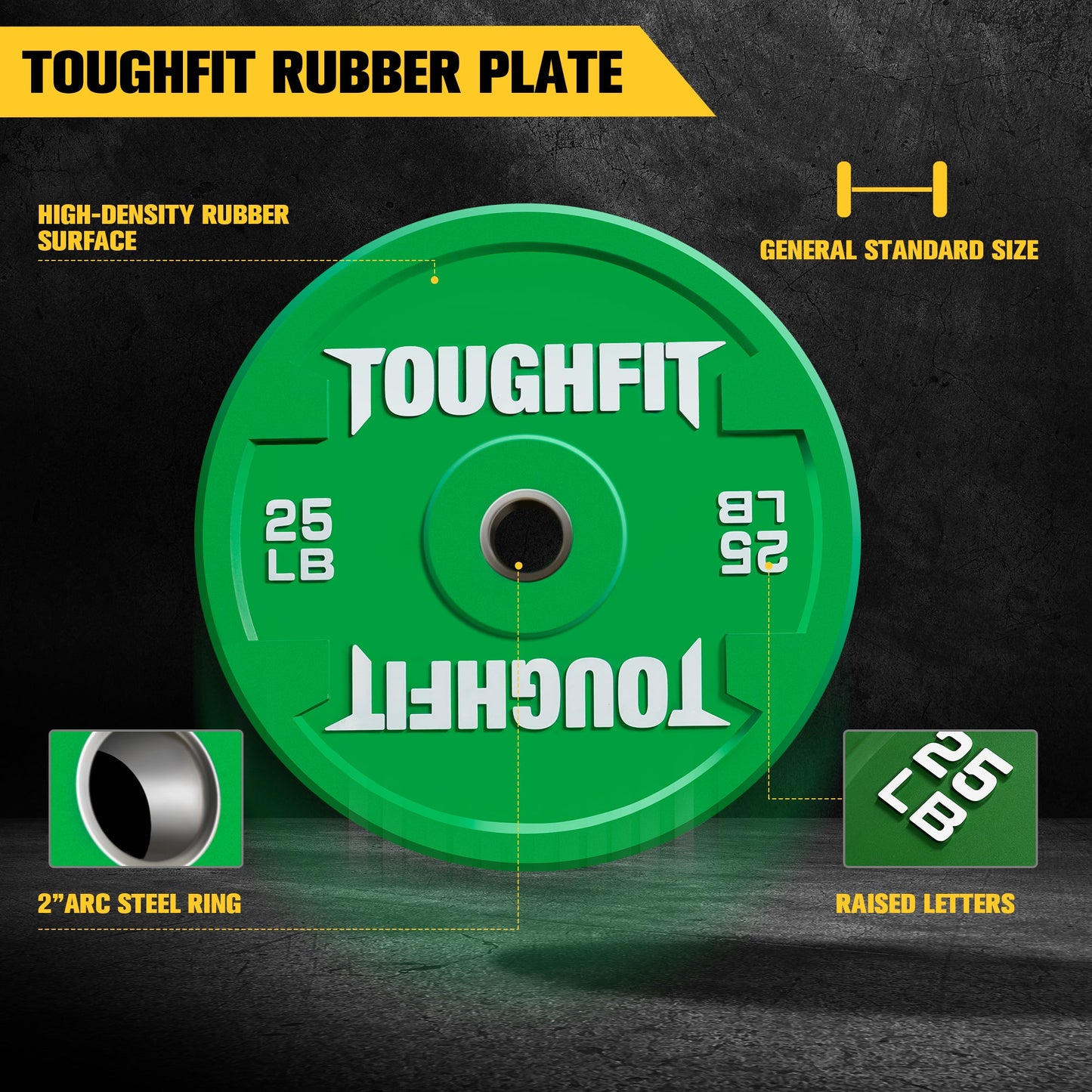 ToughFit Color Olympic Weight Plates Bumper Plates Set