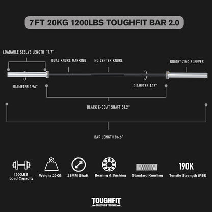 ToughFit 7FT Olympic Barbell Bar