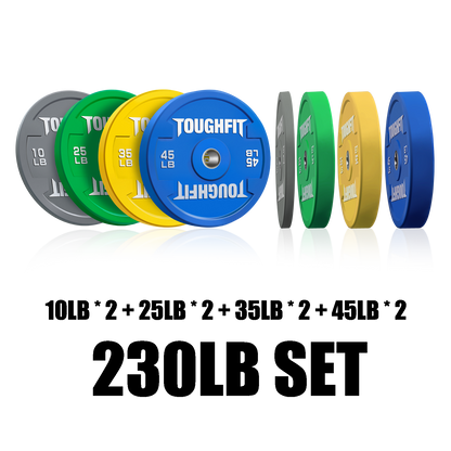 ToughFit Color Olympic Weight Plates Bumper Plates Set