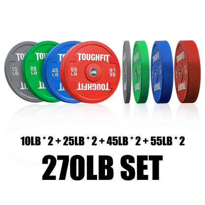 ToughFit Color Olympic Weight Plates Bumper Plates Set