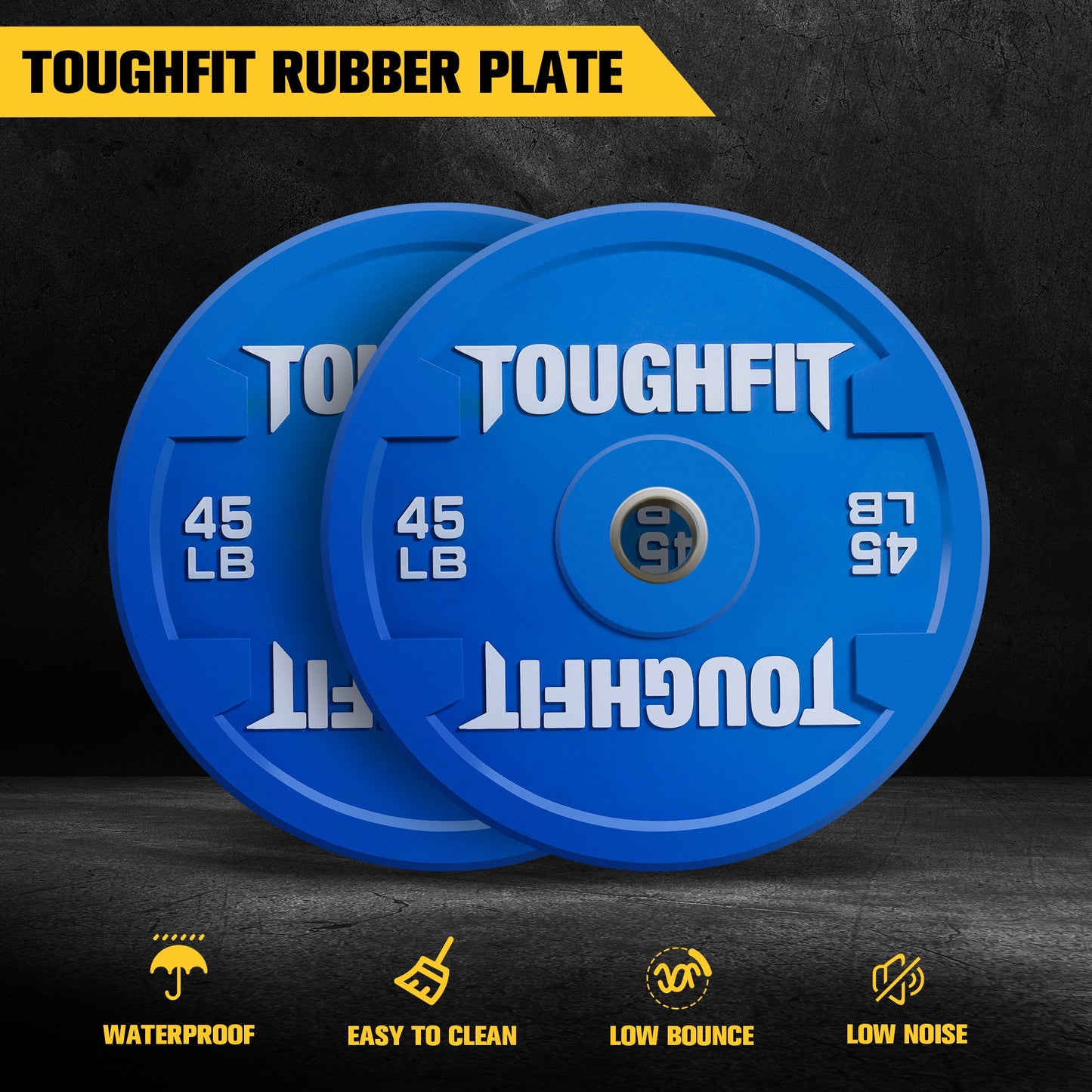 ToughFit Color Olympic Weight Plates Bumper Plates Set