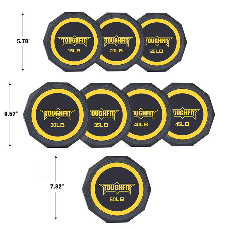 ToughFit Decagon PEV Dumbbells