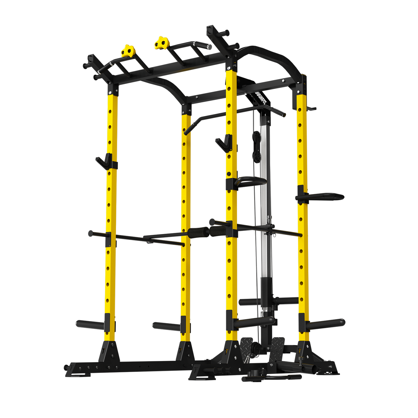 ToughFit PR-410 Max Power Rack with Lat Pulldown Pulley System
