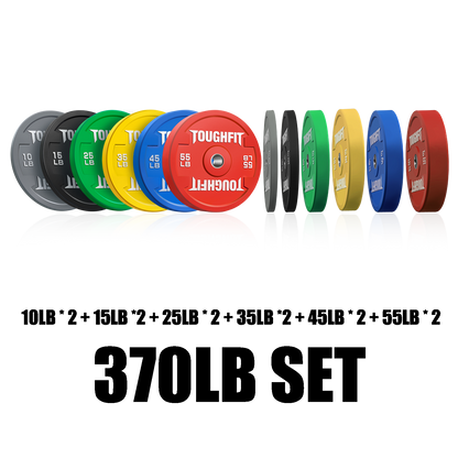 ToughFit Color Olympic Weight Plates Bumper Plates Set