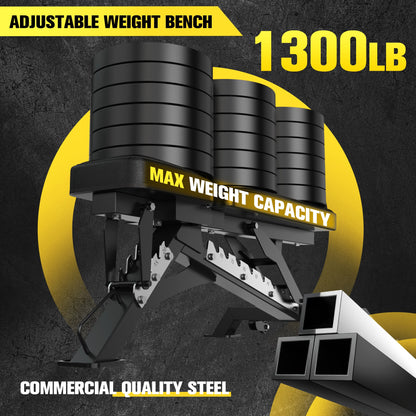 ToughFit 1300LB Adjustable Weight Bench