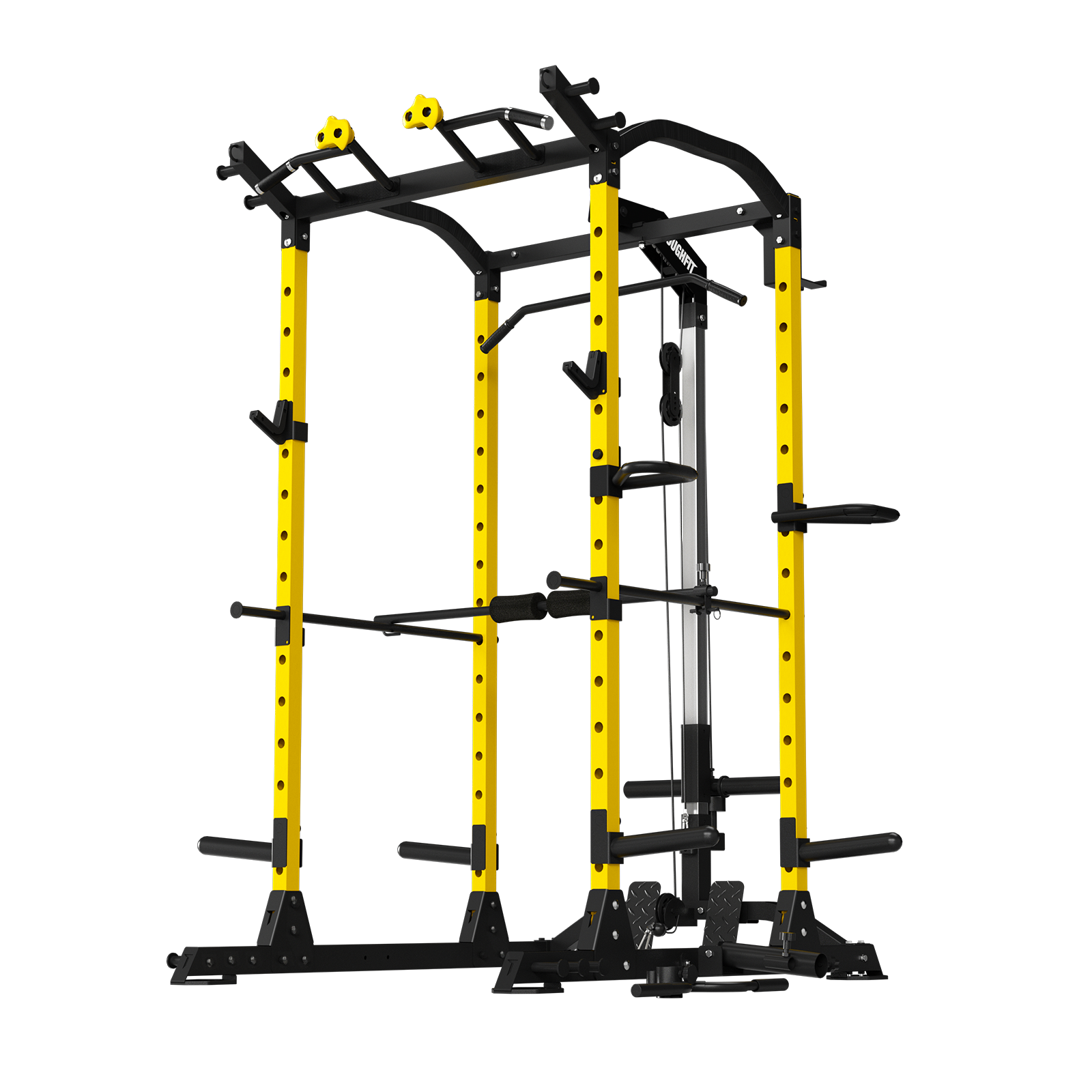 ToughFit PR-410 Max Power Rack with Lat Pulldown Pulley System