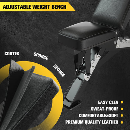 ToughFit 1300LB Adjustable Weight Bench