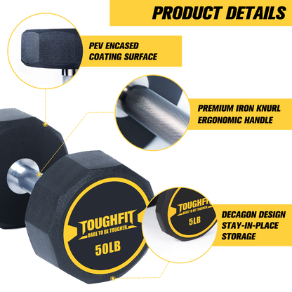 ToughFit Decagon PEV Dumbbells