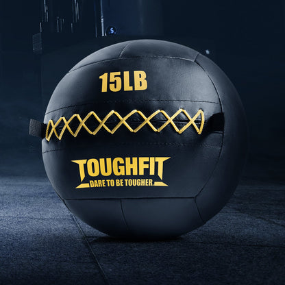 ToughFit Soft Leather Medicine Wall Ball